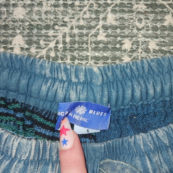 MEXICALI BLUES BAGGY MULTICOLOR PATCHWORK PANTS SMALL - Picture 6 of 9